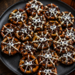 Chocolate Spiderweb Pretzels